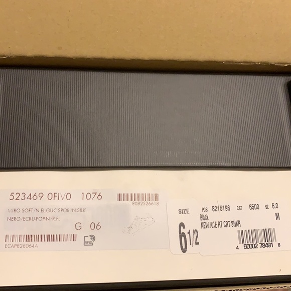 Brand NEW Gucci Black Ace Crt Sneaker - Picture 5 of 15